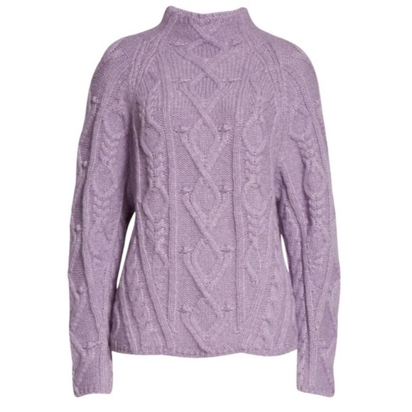 NWT Vince. Aran Mock Neck Sweater - Picture 6 of 10